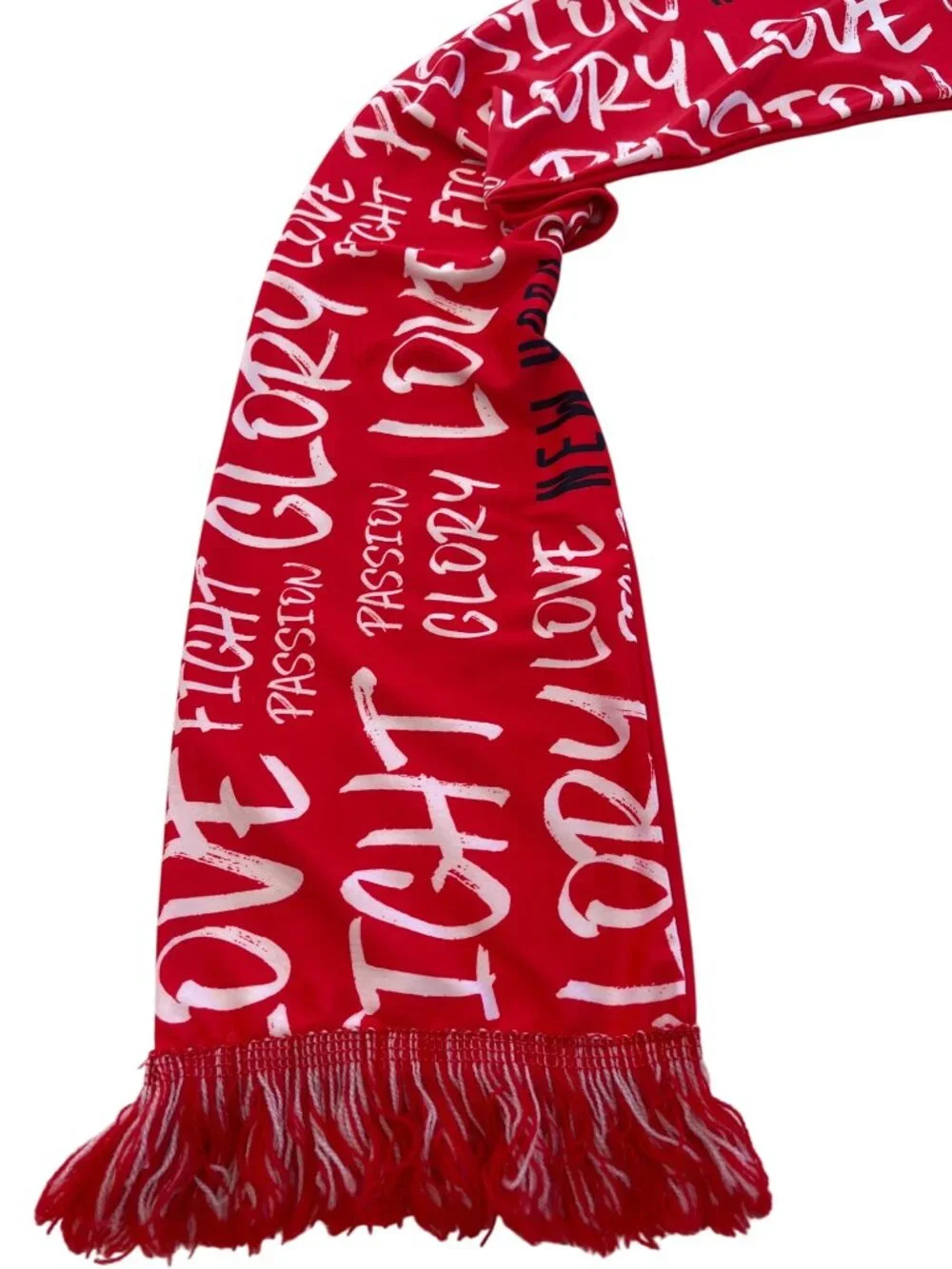 New York Red Bulls Soccer Scarf Red Polyester W/ Fringe 60
